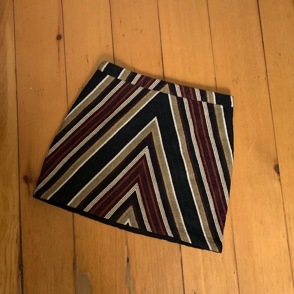 Topshop Striped Mini Skirt
